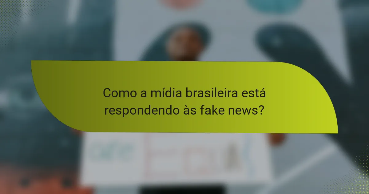 Como a mídia brasileira está respondendo às fake news?